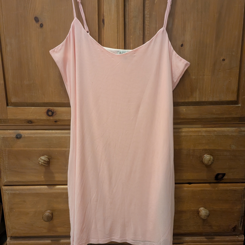 Elegant Pink Slip Dress